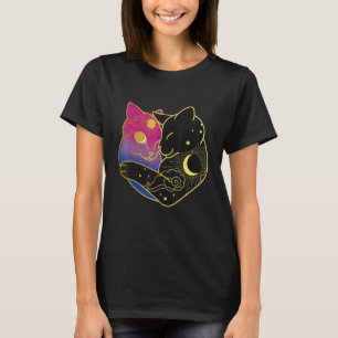 Camiseta Bandera de orgullo Bi corazón de gato bisexual Fes