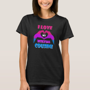 Camiseta Bandera de orgullo bisexual Bi Flag Amo a mi parej