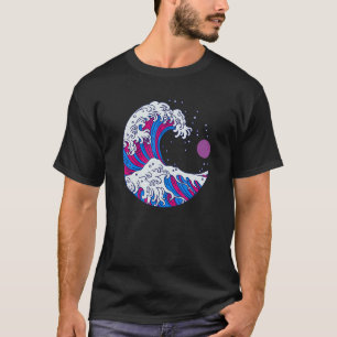 Camiseta Bandera de orgullo bisexual bonita Ola japonesa LG