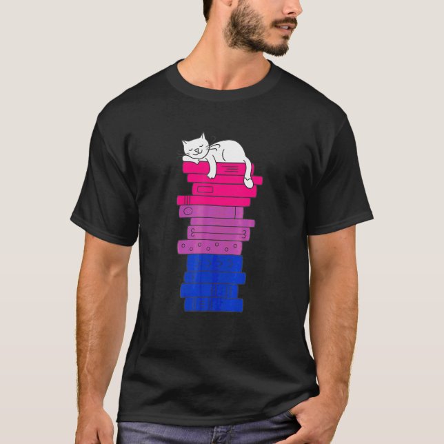 Camiseta Bandera de orgullo bisexual Orgullo Libro de padre (Anverso)