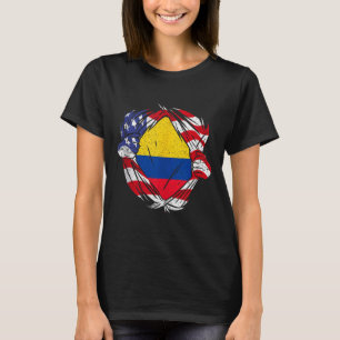 Camiseta Bandera de orgullo de Colombia Bandera nacional de