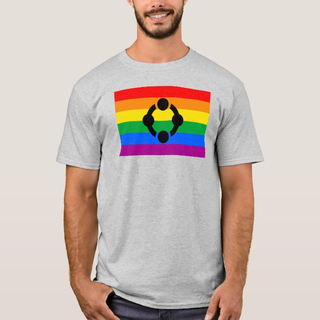 Camiseta Bandera de Orgullo de Nicho de Arcoíris (Anverso)