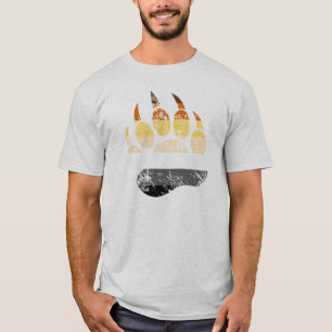 Camiseta Bandera de orgullo de oso angustiado Pata de oso