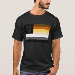 Camiseta Bandera de orgullo de oso gay Pata de oso