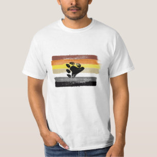 CAMISETA BANDERA DE ORGULLO DE OSO PINTADO Y SÍMBOLO