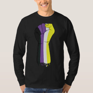 Camiseta Bandera De Orgullo De Puño No binario Lgbtq Inspir