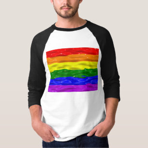 Camiseta Bandera de orgullo de SlipperyJoe's brillo líquido
