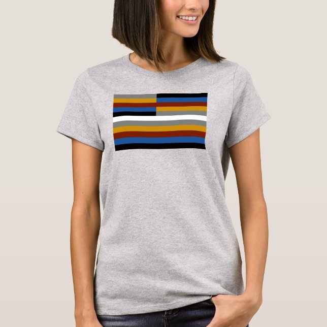 Camiseta Bandera de Orgullo Friki (Anverso)