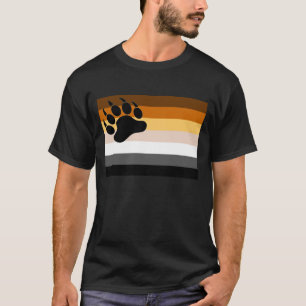 Camiseta Bandera de Orgullo Gay Bear Pata de Oso Negro - Ca