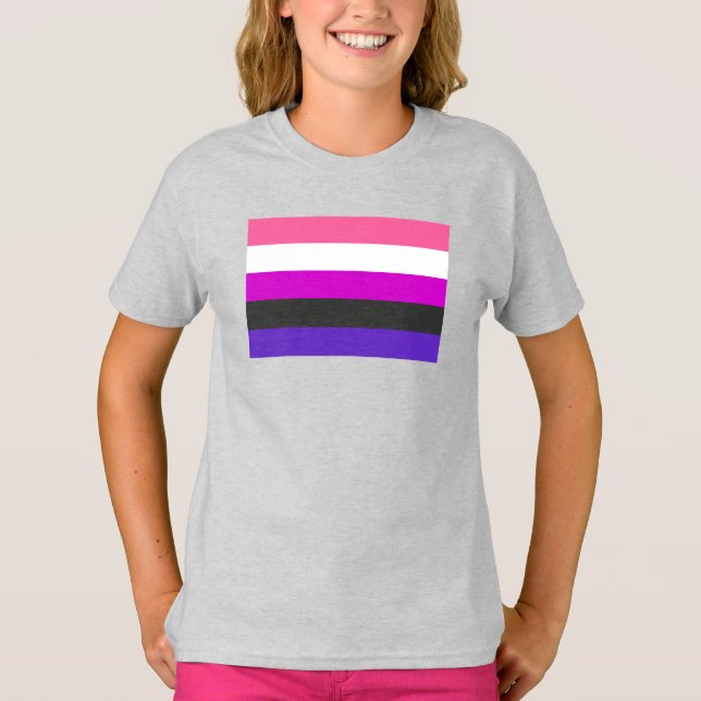 Camiseta Bandera de orgullo genderfluid (Anverso)