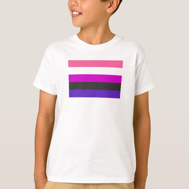 Camiseta Bandera de orgullo genderfluid (Anverso)