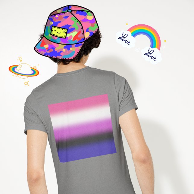 Camiseta Bandera de orgullo genderfluid de gradiente - Band (Subido por el creador)