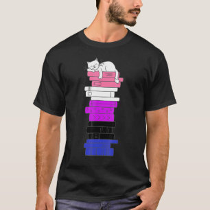 Camiseta Bandera de orgullo genderfluid Orgullo Lgbt Gato l