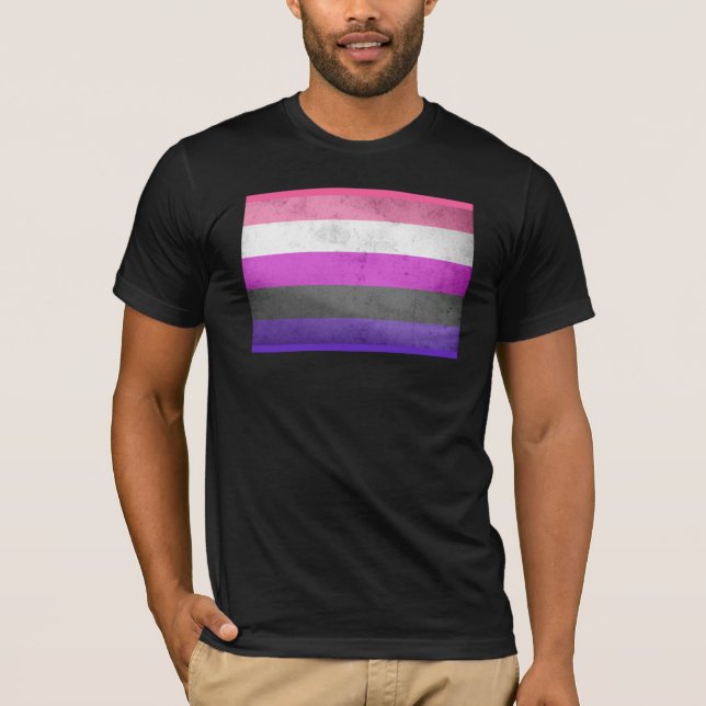 CAMISETA BANDERA DE ORGULLO GENDERFLUIDO (Anverso)