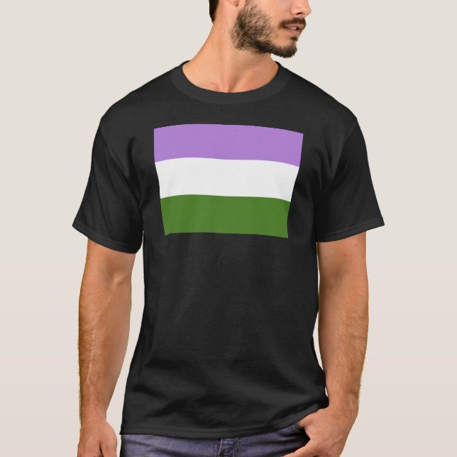 Camiseta Bandera de orgullo genderqueer (Anverso)