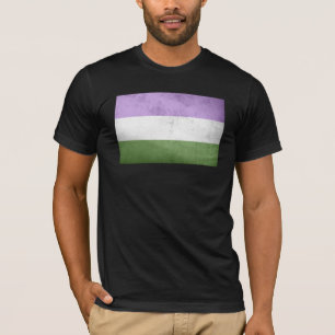 Camiseta Bandera de orgullo genderqueer