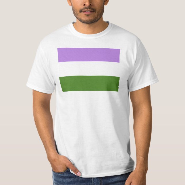 Camiseta Bandera de orgullo genderqueer (Anverso)