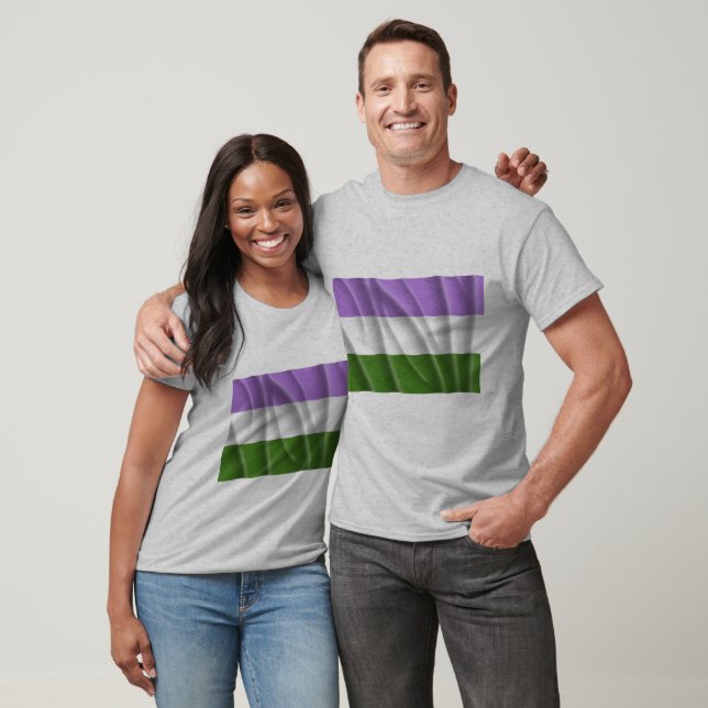Camiseta BANDERA DE ORGULLO GENDERQUEER -Wavy (Unisexo)