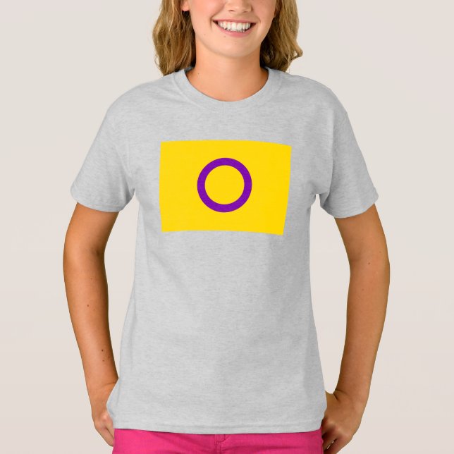 Camiseta Bandera de orgullo intersexual (Anverso)