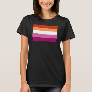 Camiseta Bandera de Orgullo Lesbiana (5 Franjas)