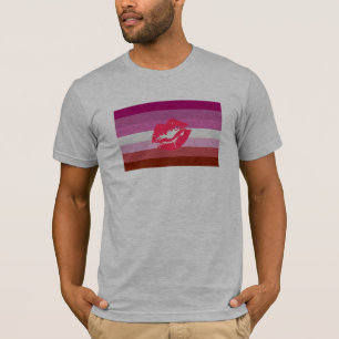 Camiseta Bandera de orgullo lesbiana de labial