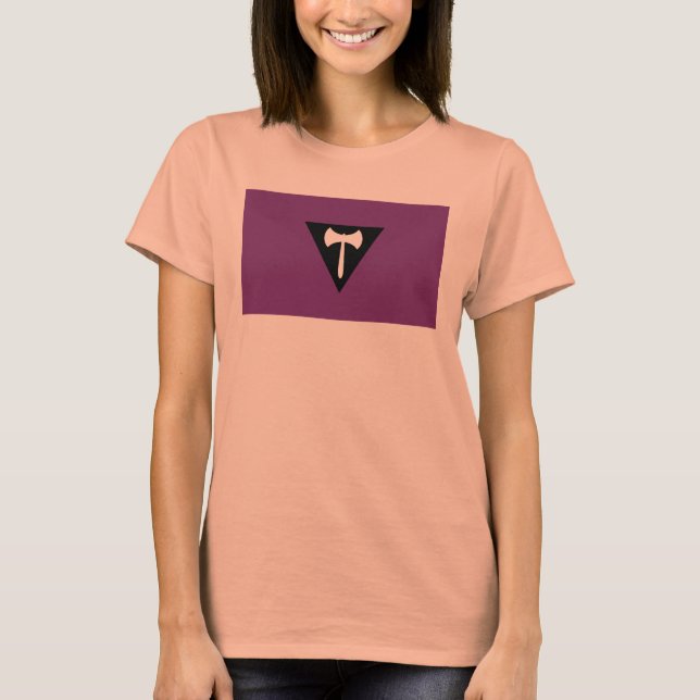 Camiseta Bandera de Orgullo Lesbiano (Anverso)