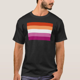 Camiseta Bandera de Orgullo Lesbiano (5 Franjas)