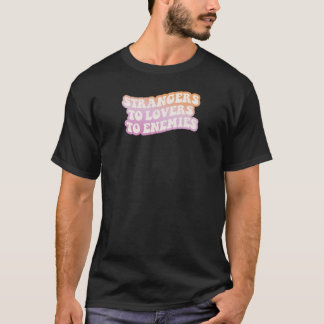 Camiseta Bandera de orgullo lésbico de extraños a amantes e
