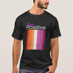 Camiseta Bandera de orgullo lésbico LGBT Q de pensamiento p