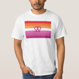 Camiseta Bandera de orgullo lésbico WLW (Atardecer)