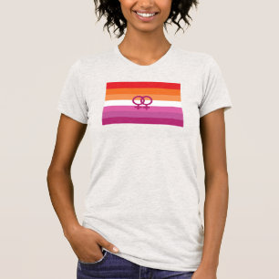 Camiseta Bandera de orgullo lésbico WLW (Atardecer)