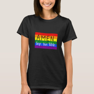 Camiseta Bandera de orgullo LGBT Amen Sep Sin Tilde  2
