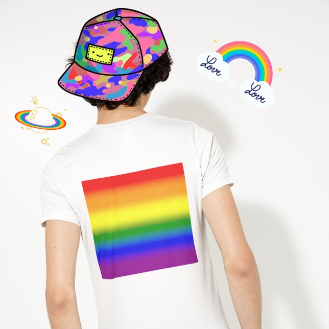 Camiseta Bandera de Orgullo LGBT+ Arcoíris de Gradiente - B (Subido por el creador)