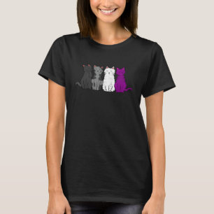 Camiseta Bandera de orgullo Lgbt gato animal Ace Asexualida