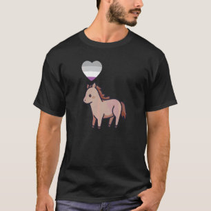 Camiseta Bandera de orgullo LGBTQIA asexual a caballo Equit