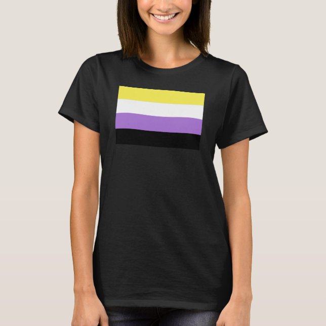 Camiseta Bandera de Orgullo no binaria (Anverso)