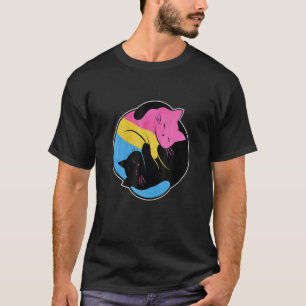 Camiseta Bandera de orgullo pansexual de gato Yin Yang Lgb