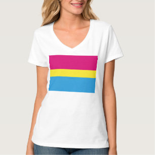Camiseta bandera de orgullo pansexual SlipperyJoe rosa ámba