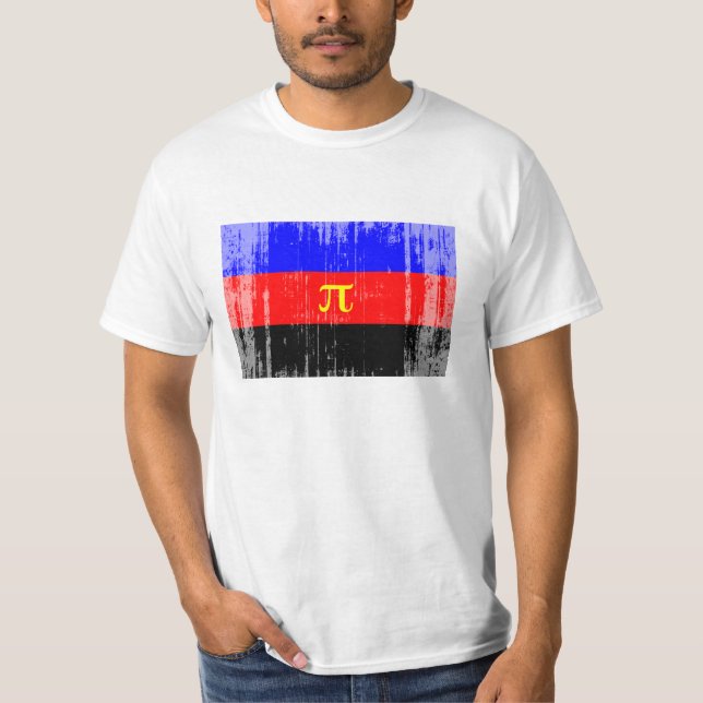 Camiseta Bandera de Orgullo Poliamoroso (Anverso)
