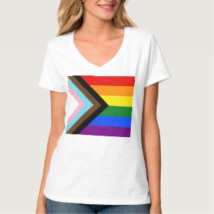 Camiseta Bandera de orgullo progresista de SlipperyJoe seis