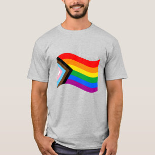 Camiseta Bandera de orgullo progresista ondulada