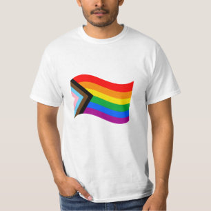 Camiseta Bandera de orgullo progresista ondulada