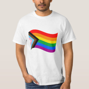 Camiseta Bandera de orgullo progresivo ondulado