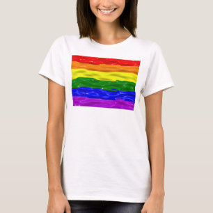 Camiseta Bandera de orgullo SlipperyJoe's líquido rojo nara