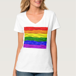 Camiseta Bandera de orgullo SlipperyJoe's líquido rojo nara