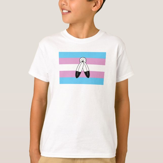 Camiseta Bandera de orgullo trans de dos espíritus (Anverso)