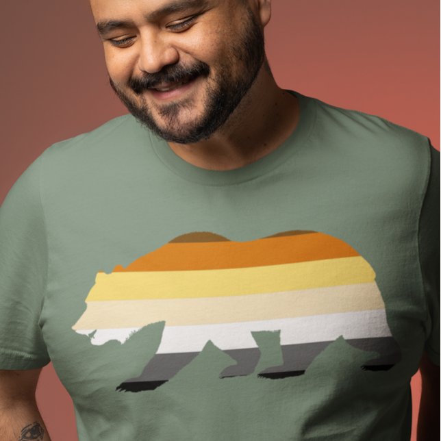 Camiseta Bandera de oso gay Brown Stried LGBT (Subido por el creador)