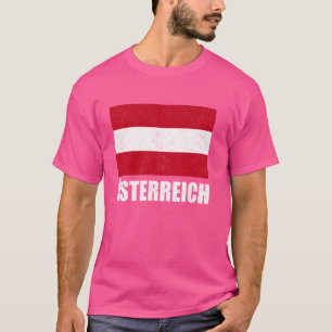 Camiseta Bandera de Österreich Grunge Vintage Recuerdo Aust