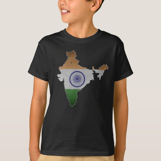 Camiseta bandera de país de india (Anverso)