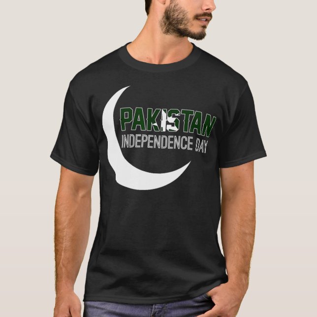 Camiseta Bandera de Pakistán 14 de agosto Ropa feliz indepe (Anverso)